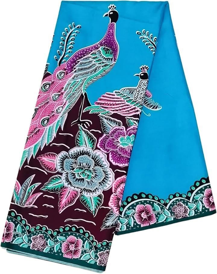 タイ バティック 柄 コットン プリント 生地 アジアン エスニック 布(A)