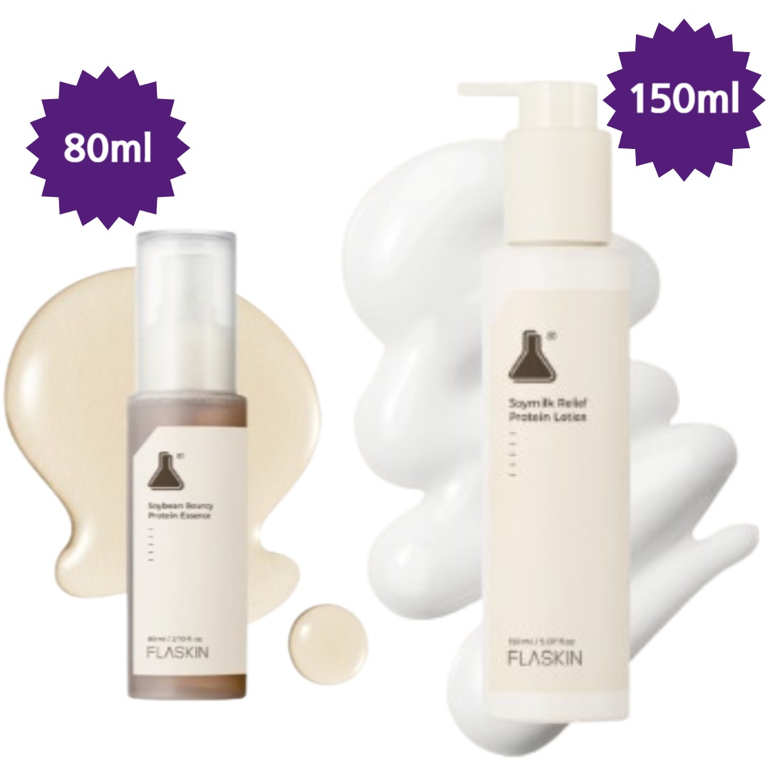 【正規品】発酵豆 バウンス タンパク質 エッセンス 80ml+純白豆乳タンパク質乳液 150m/低刺激/保湿/水分/韓国コスメ 6,504円