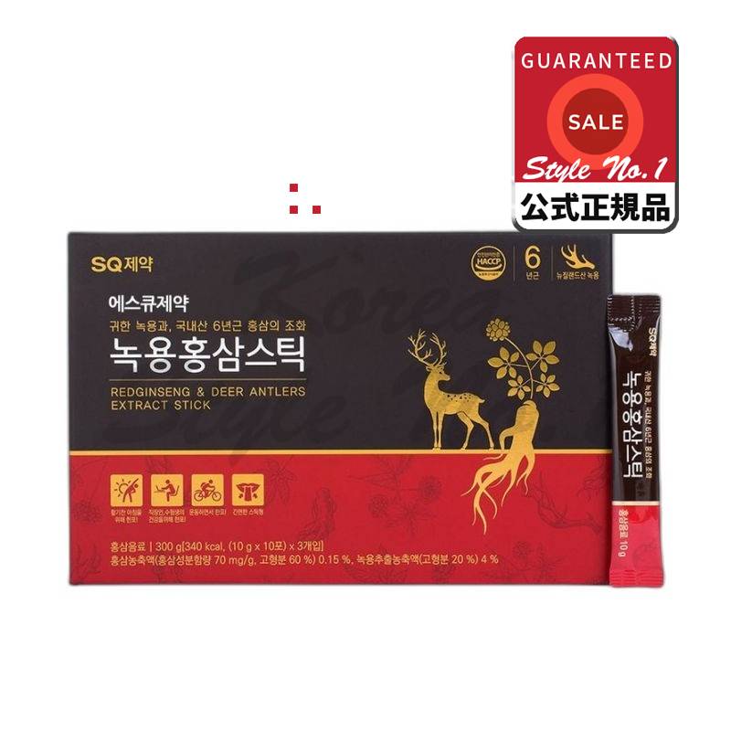 SQ製薬 緑用紅参スティック 10g x30包