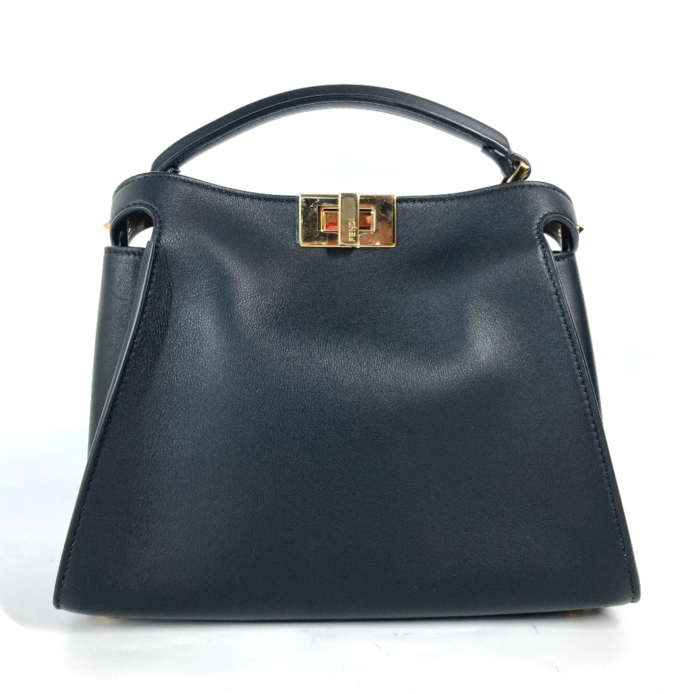 ハンドバッグ 8BN302 ピーカブー エッセンシャリー 肩掛け 斜め掛け 2WAY ショルダーバッグ カバン レザー ブラック