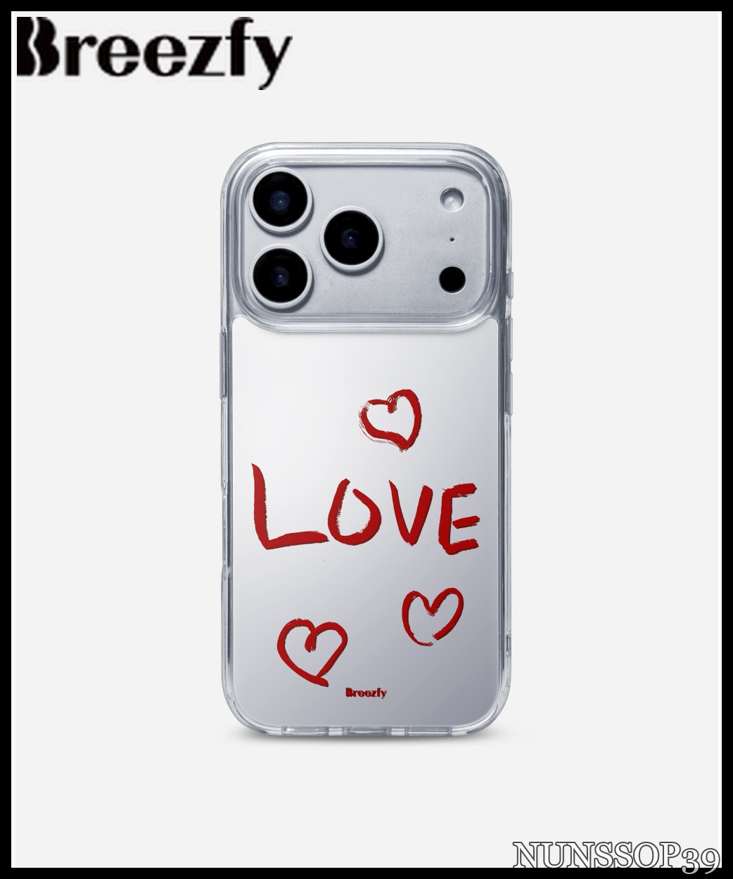 Breezfy LOVE - iPhone - Clear Frame