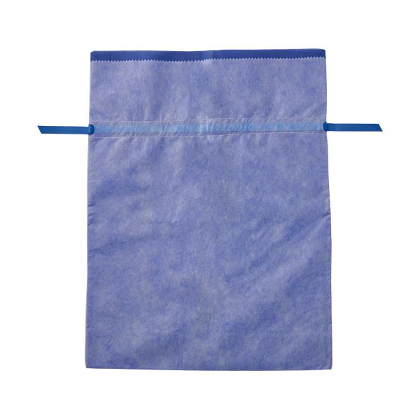 （まとめ）店研創意 不織布リボン付きギフトバッグ ネイビー 45x60x12cm 5枚[x3]