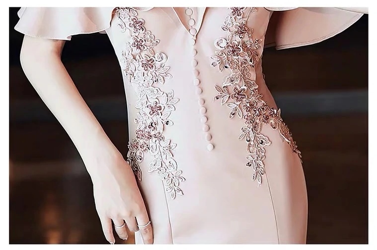 [即納] [ロングドレス] amaya マーメイドドレス ピンク XS S M L XL XXL 結婚式 パーティードレス ドレス ワンピース 二次会 ロングドレス 大きいサイズ ミモレ丈 ロング丈