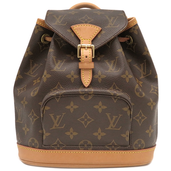 ルイヴィトン LOUIS VUITTON リュック・デイパック ミニ モンスリ モノグラムキャンバス モノグラム ゴールド金具 バックパック 茶 M51137 SP1919【中古】
