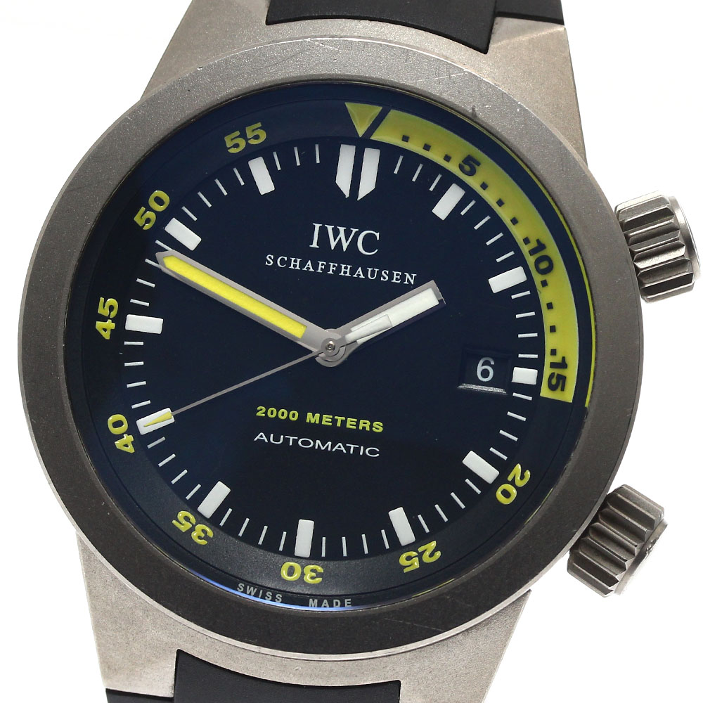 IWC SCHAFFHAUSEN IW353803 アクアタイマー オートマティック2000 デイト 自動巻き メンズ _894673【中古】