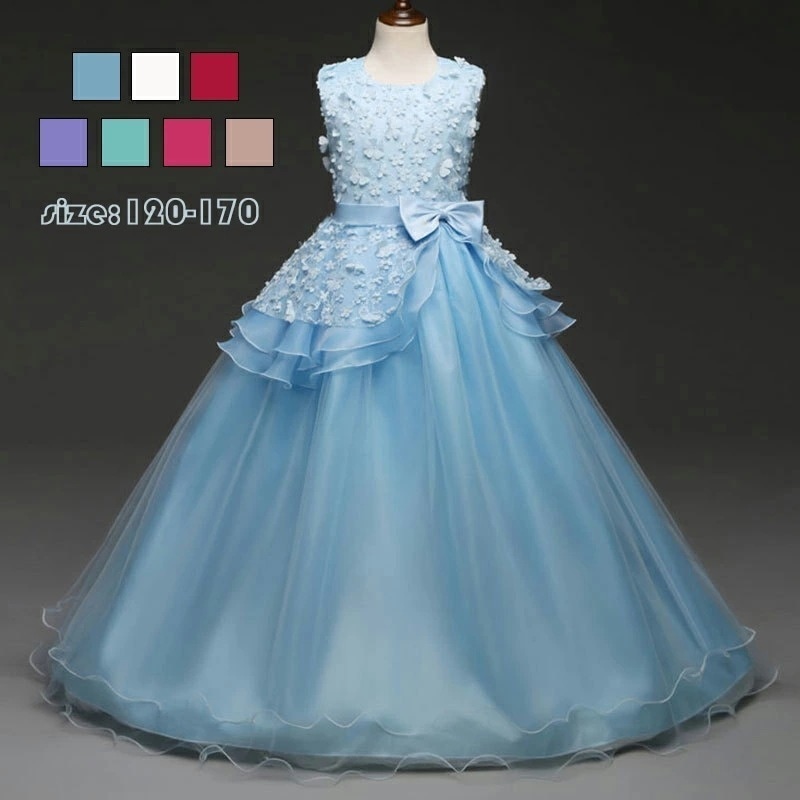 【即納】発表会 子供ドレス 女の子 フォーマルドレス 子どもドレス マキシドレス ノースリーブ レース プリンセスドレス ワンピース チュールスカート きれいめ 子供用 お姫様 人気 可愛い ジュニア
