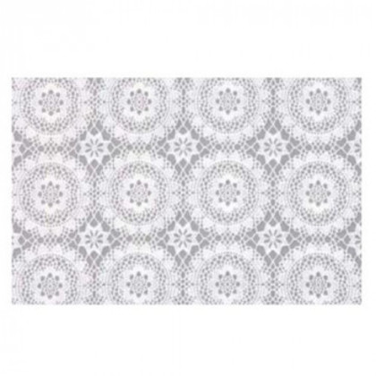 富双合成 テーブルクロス FGラミネートレース(狭幅) 約40cm幅×20m巻 (透明表貼り) L3053・ホワイト