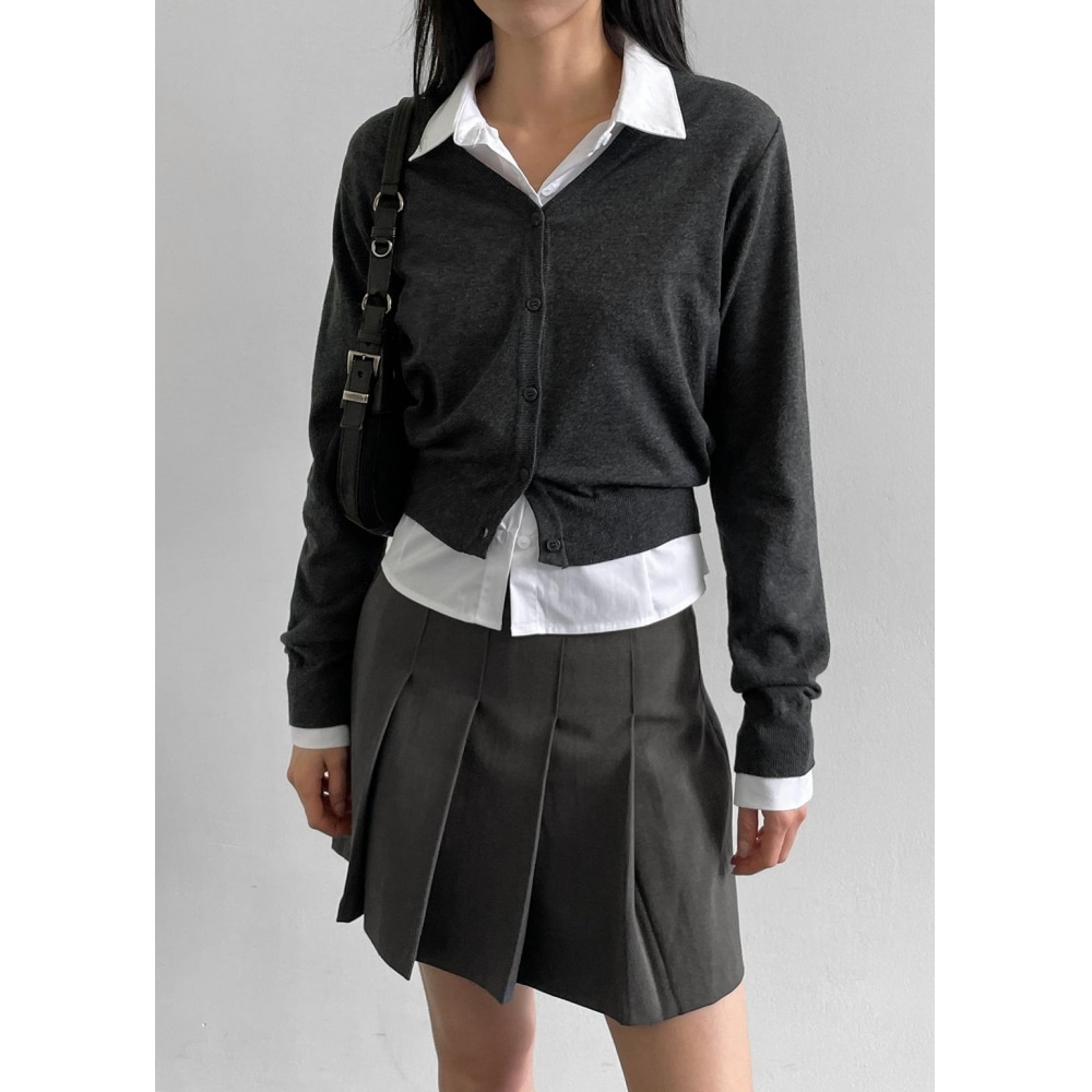 ブラックアップ [アータームニット 10% /MADE] ソフトVネックニットカーディガン