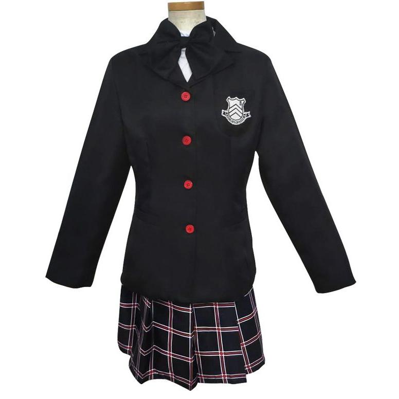 ハロウィン ペルソナ5 風 P5 芳澤かすみ よしざわかすみ 新島真 にいじままこと 秀尽学園 コスチューム コスプレ衣装 5点セット サイズ SXL