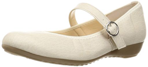 パンプス 日本製 カジュアルパンプス 履きやすい ローヒール IM39075 レディース アイボリー 24.5 CM