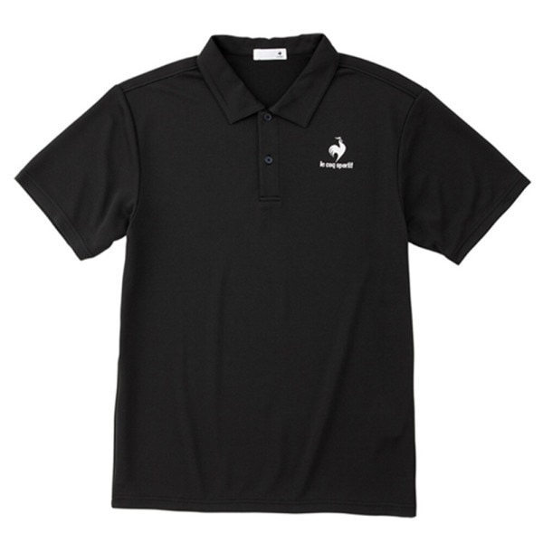 【正品】 le cop sportif ルコック スポルティブ(QMTJA70Z) 刺繍ロゴ ポロ半袖Tシャツ_BLACK