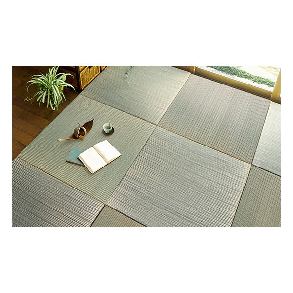 159050260 カラーの選べる 軽量 置き畳 綾川 同色9枚セット 82822.5cm ブルー メーカー直送