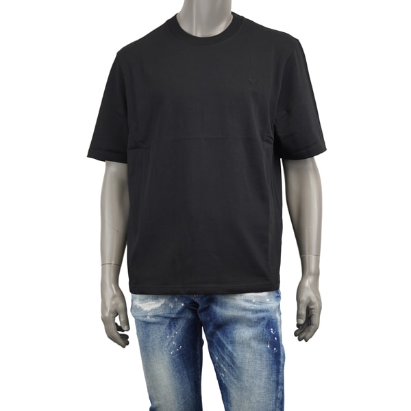 AMI Alexandre Mattiussi アミ アレクサンドロ マテュッシ AMI DE COEUR T-SHIRT/エンボス ロゴ Tシャツ/UTS341 726 001