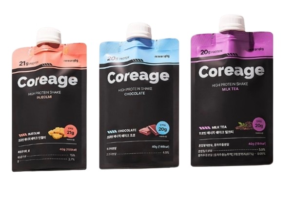 [コアリッジ] プロテイン エネルギーシェイク タンパク質シェイク 3種択(インジョルミ味/ミルクティー/チョコ) 40g x 20個