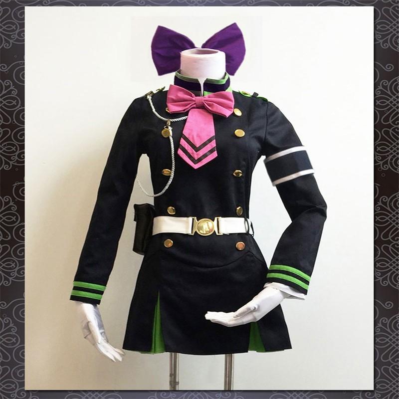 終わりのセラフ 柊シノア ひいらぎ シノア 女子制服 月鬼ノ組分隊長 げっきのくみぶんたいちょう 風 コスプレ衣装 演出服 変装 cosplay