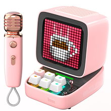 即購入歓迎　Divoom TivooMax ワイヤレススピーカー アラーム　通知 Divoom DitooMic ワイヤレススピーカー ピンク Bluetooth5.0