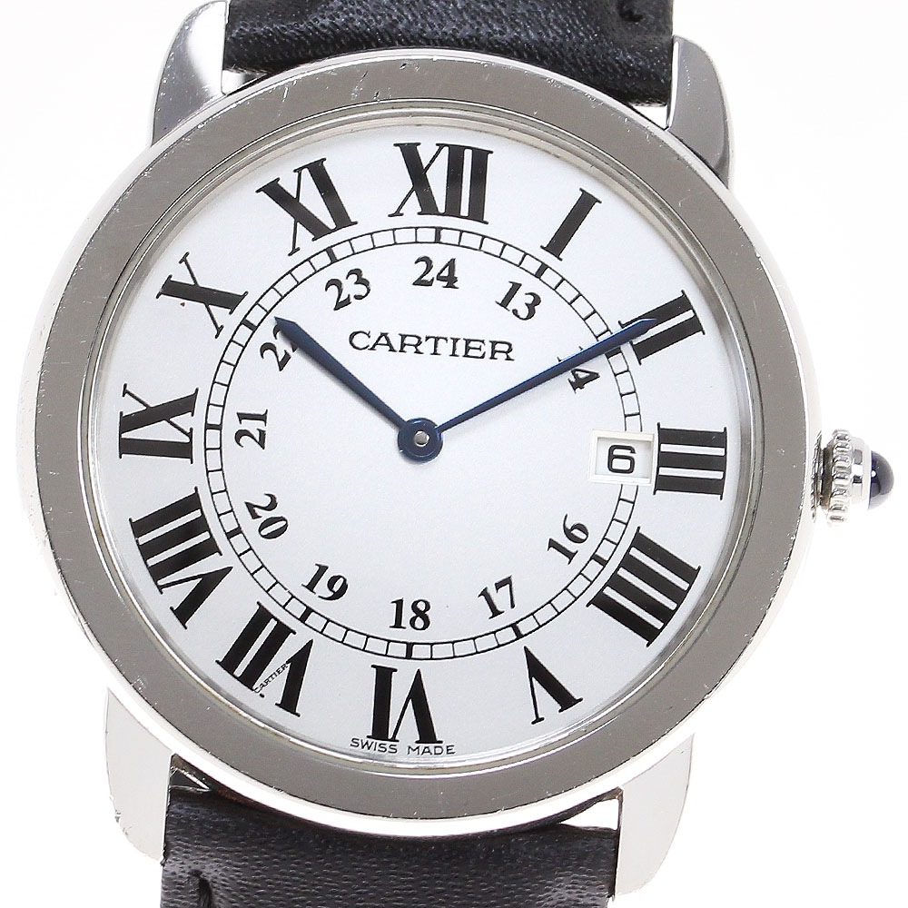 カルティエ CARTIER W6700255 ロンドソロ LM デイト クォーツ メンズ _820245【中古】