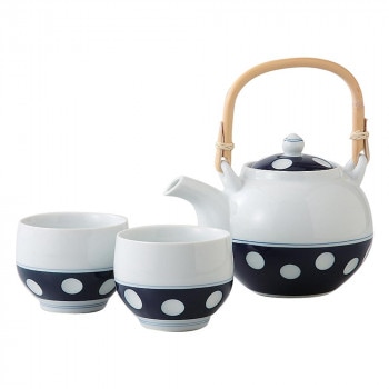 10951 有田焼 水玉 茶の間 茶器セット