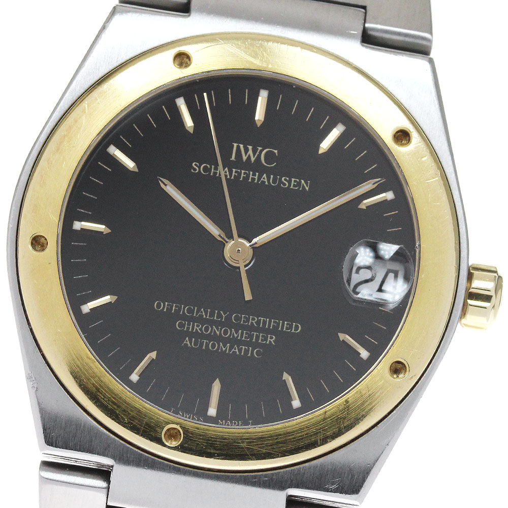 IWC SCHAFFHAUSEN IW352104 インジュニア デイト YGベゼル 自動巻き メンズ _828162【中古】