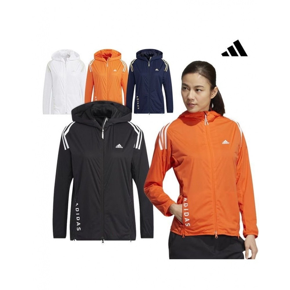 アディダスレディース 3S ウィンドレディフルジップフード付きジャケット_HG8257/HG8258/HG8260/HG8261