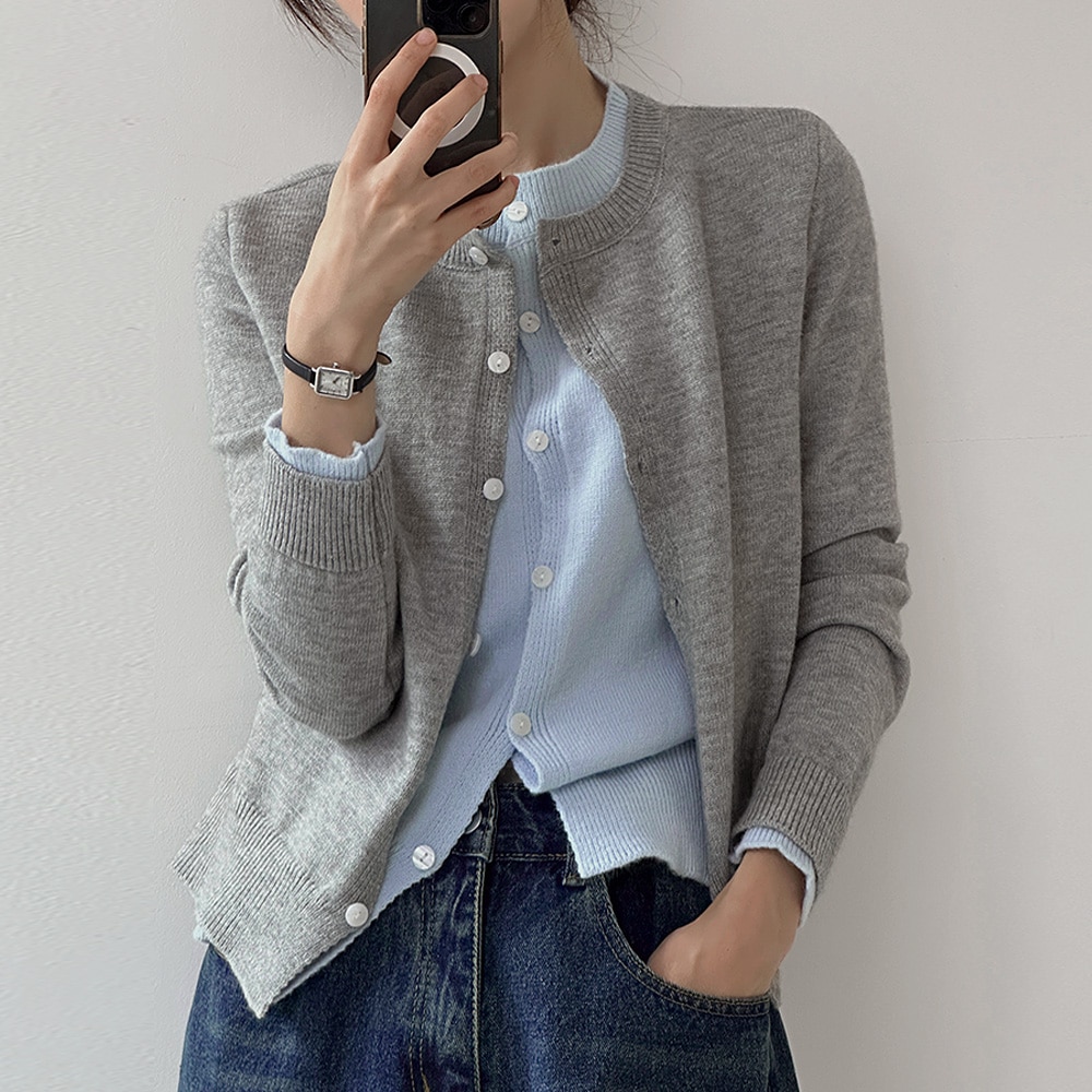 ケイラーレイヤードニットカーディガン