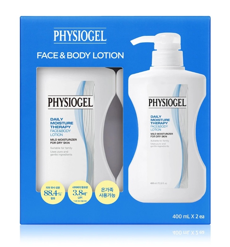 1+1 フェイス＆ボディローション 400ml×2個 低刺激 保湿 乳液 さっばりデイリー モイスチャー セラピー スキンケア 正規品 大容量 韓国コスメ