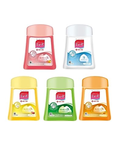 【医薬部外品】 ミューズ ハンドソープ 泡 詰め替えノータッチ 自動 ディスペンサー バラエティセット 5種 (オリジナル/フルーティフレッシュ/グリーンティー/グレープフルーツ/ピーチ&ローズ 各2