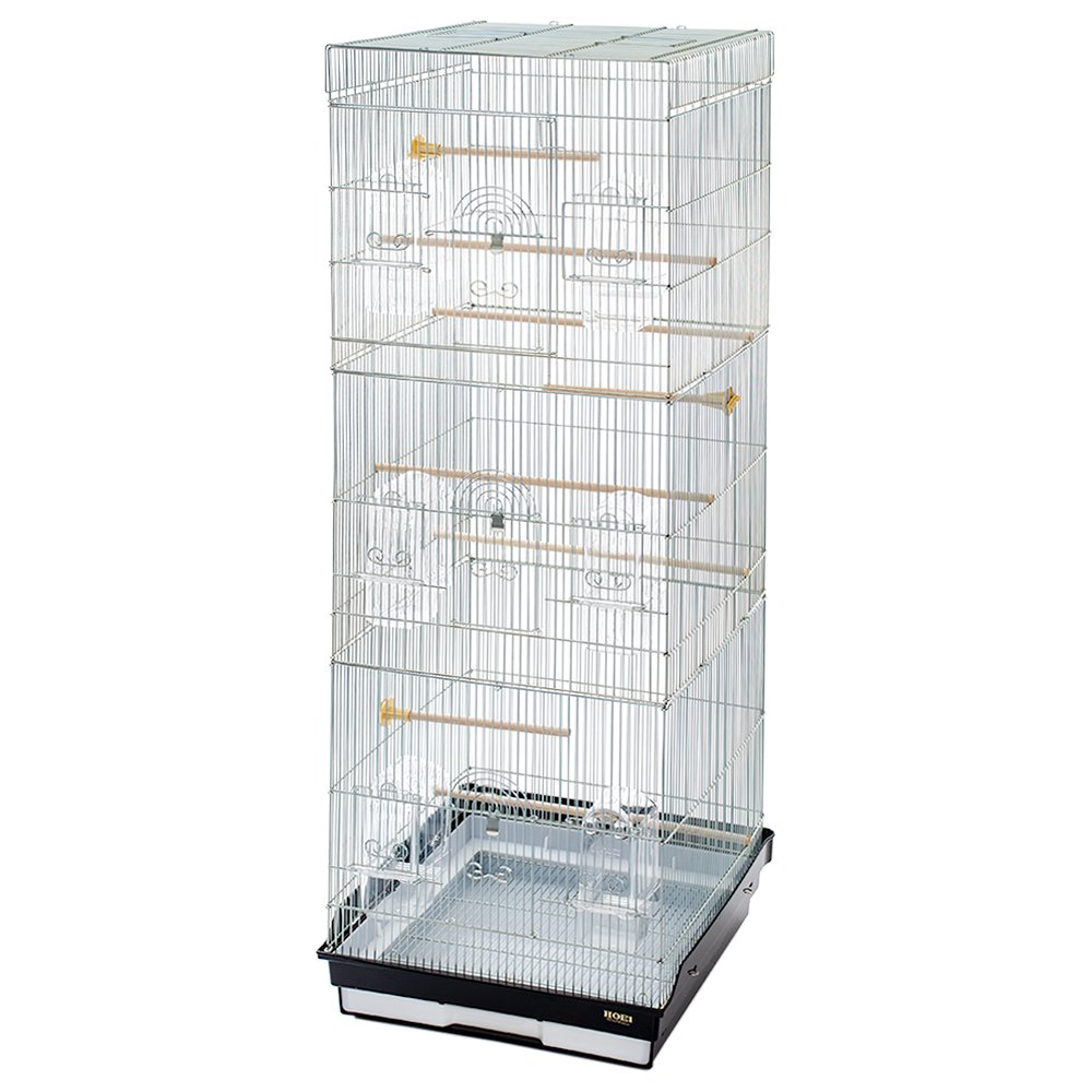 鳥かご　ＨＯＥＩ　４６５トリプル　ブラック　（４６．５X４６．５X１３１．５ｃｍ）　ヨウム　大型インコ　オウム　ＣＲＣ55―15―10―10―00 25,921円