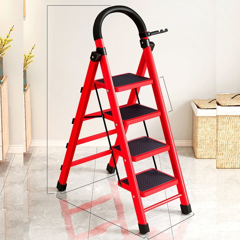 はしご 家庭用ヘリンボーンはしご 屋内折りたたみはしご 多機能厚みのある伸縮はしご アルミニウム合金 5段はしご