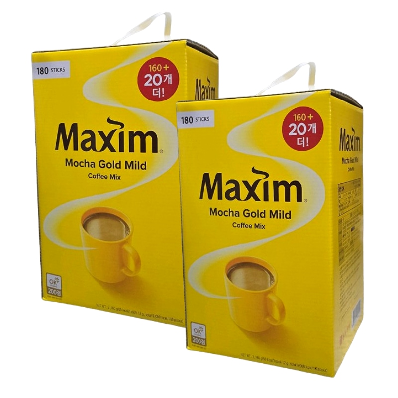 【大容量360本】モカゴールド マイルド コーヒーミックス 12g × 180本 × 2袋マイルドな味わい韓国人気インスタントコーヒー