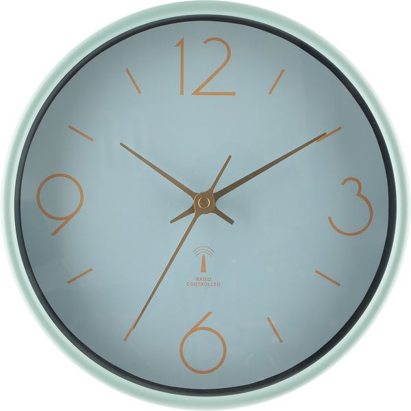 電波掛時計 アリオス 約Φ255mm ミントグリーン