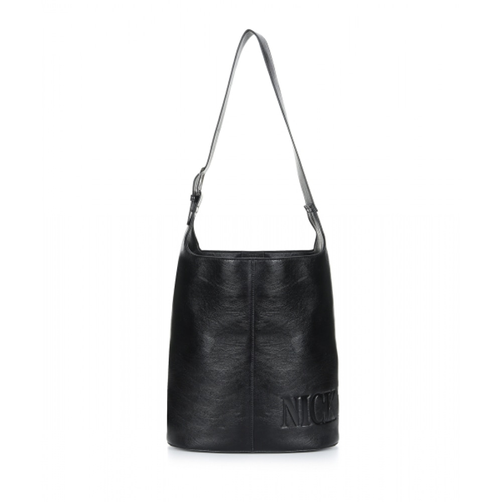 ニック&ニコールニコールレザーバケットバック_ブラック