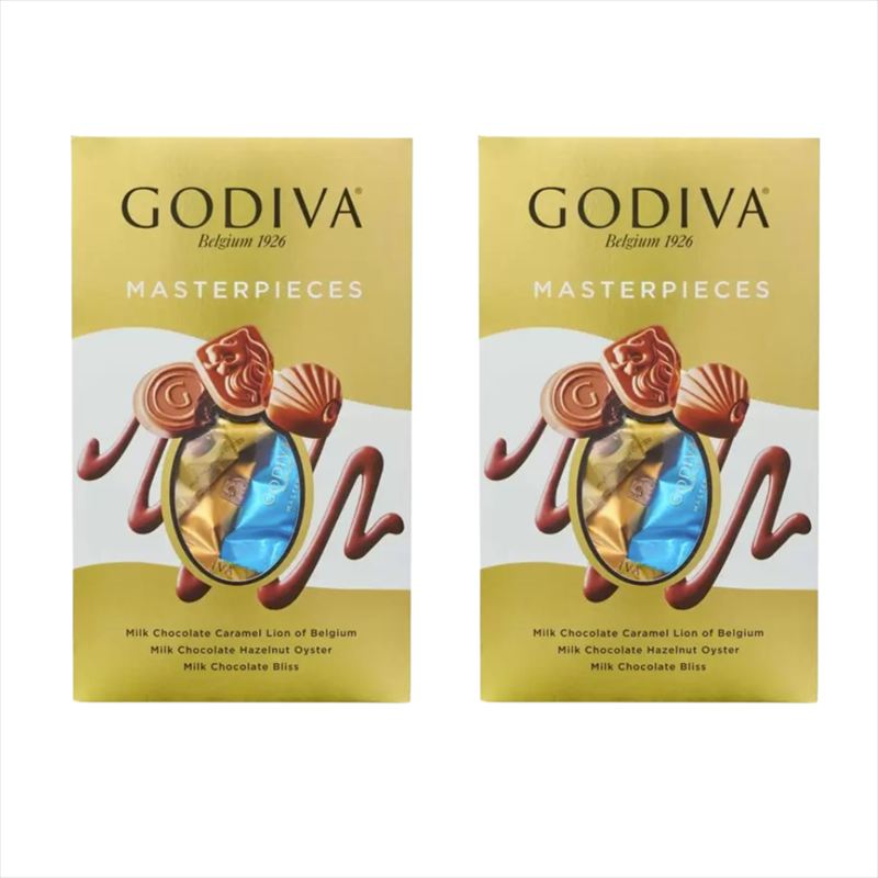 【2箱セット】GODIVA ゴディバ マスターピース アソートボックス【360g】3種類 セット（ミルクチョコレートヘーゼルナッツプラリネ ミルクチョコレートキャラメル ミルクチョコレートプリス)【送