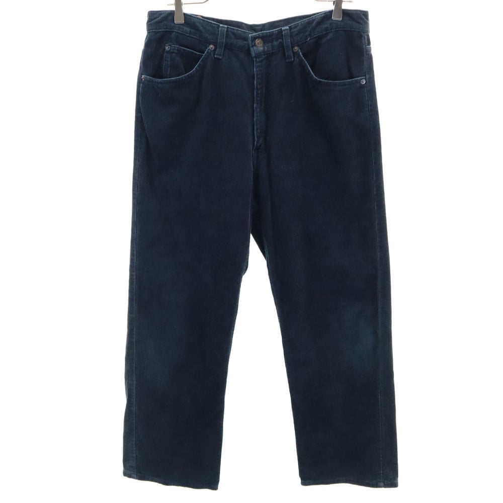 80s 日本製 コーデュロイパンツ W34 ネイビー メンズ