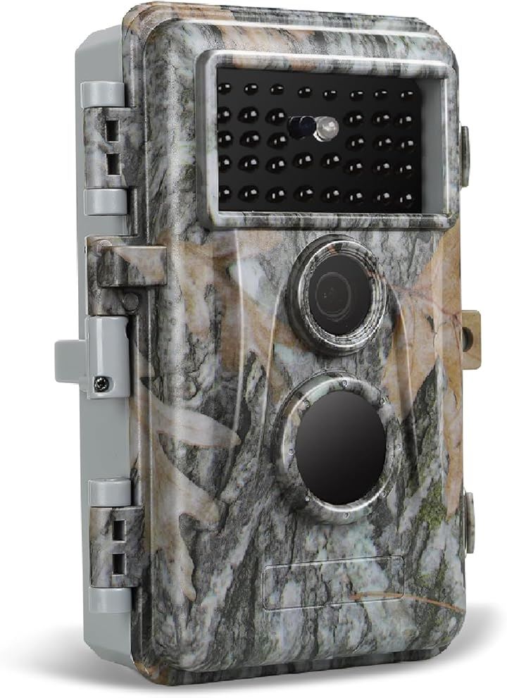 Blazevideo トレイルカメラ A252 1296P人感センサー 防犯カメラ 野生動物監視カメラ 暗視カメラ 120撮影範囲 4800万画素 夜間対応( 灰, A252)
