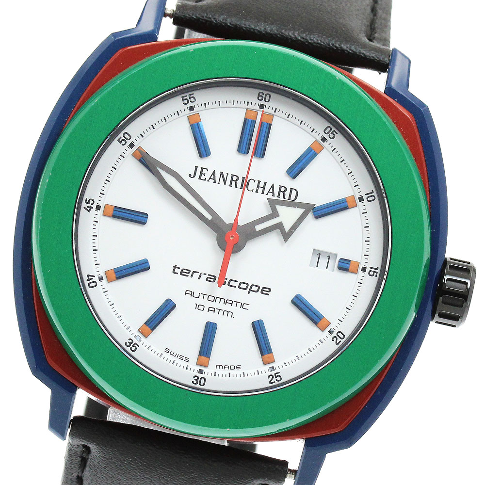 ジャンリシャール JEANRICHARD 60500-10-702-FK4A テラスコープ デイト 自動巻き メンズ 良品 _914297【中古】
