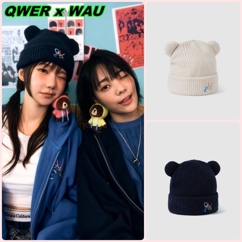 【QWER X WAU】Embroidery Beanie / WHHME4T92A