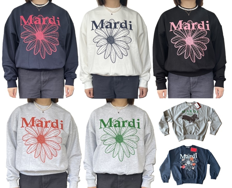MARDI MERCREDI SWEATSHIRT FLOWERMARDI_ (NEW COLORS) BLACK FUCHSIA 7,642円