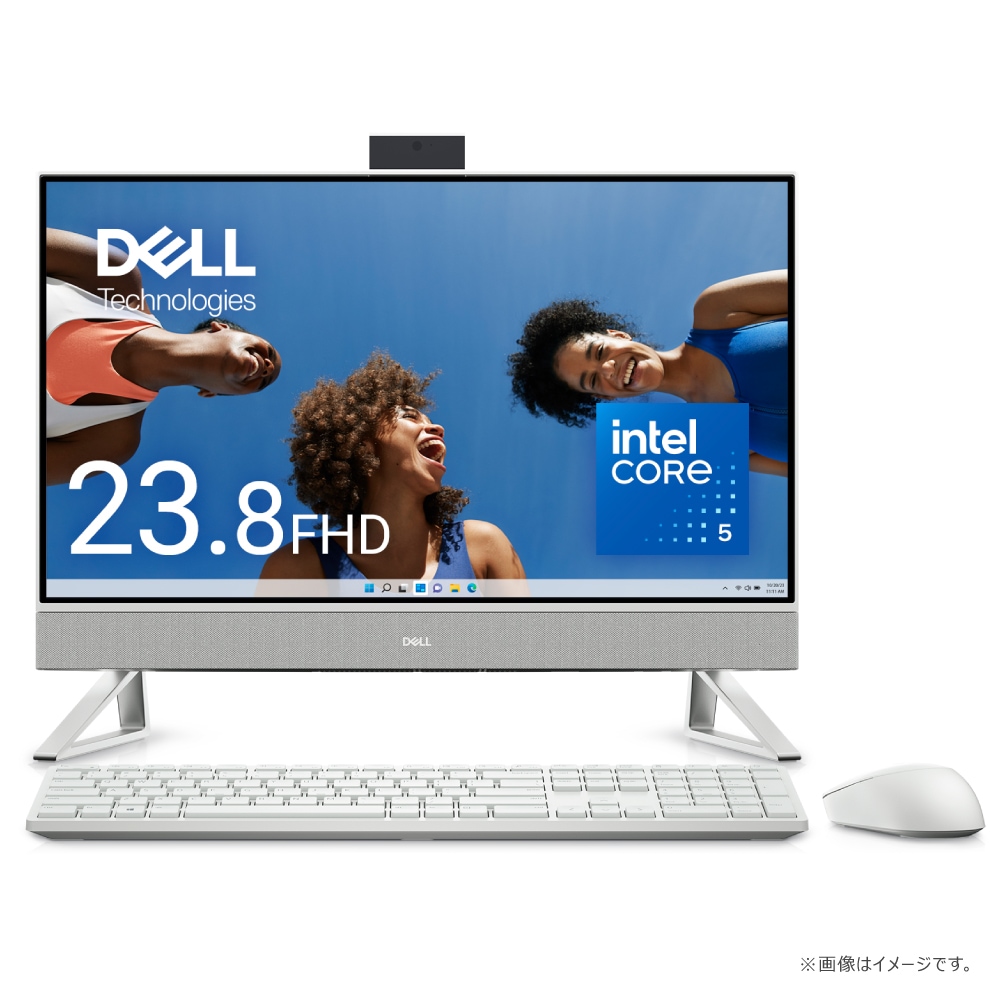 DELL（デル） 23.8型 オールインワンデスクトップパソコン Inspiron 24 5430（Core 5/ メモリ 8GB/ 512GB SSD）-　パールホワイト AI557JEHLNPW