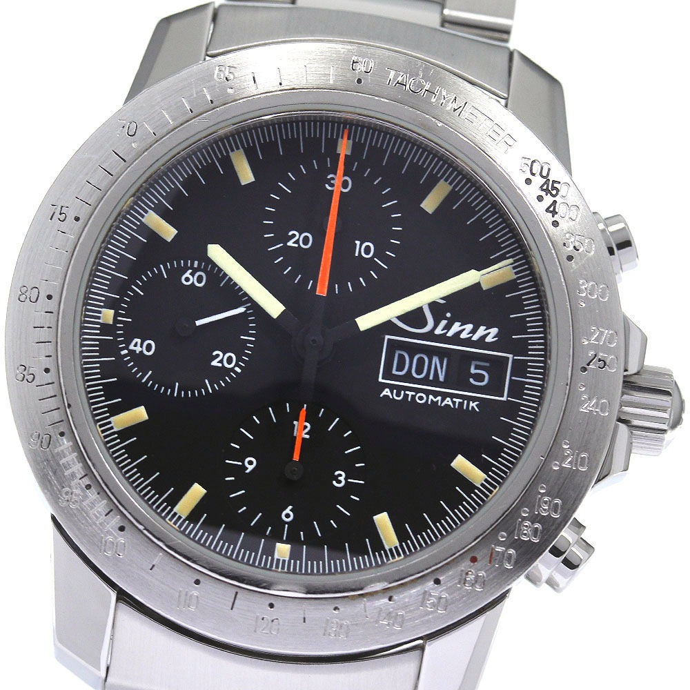 ジン Sinn 303 アウトバーン クロノグラフ デイデイト 自動巻き メンズ _810269【中古】