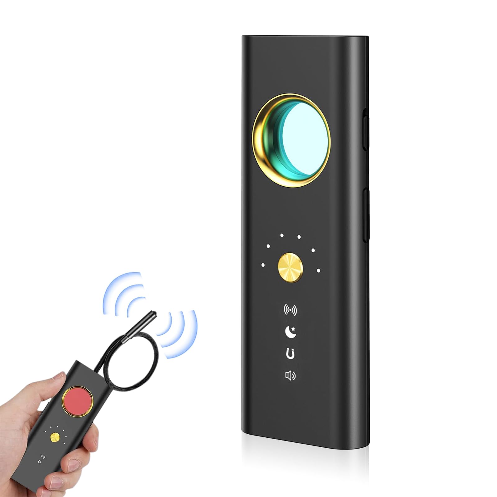 Acbaeta 盗聴器発見機 盗撮カメラ 発見器 盗聴器発見器 GPS発見機 スマート探査機 隠しカメラ 探知機 高性能 業務用レベル高感度 36時間の航続時間 女性護身用 家庭用 オフ ィス用 旅行