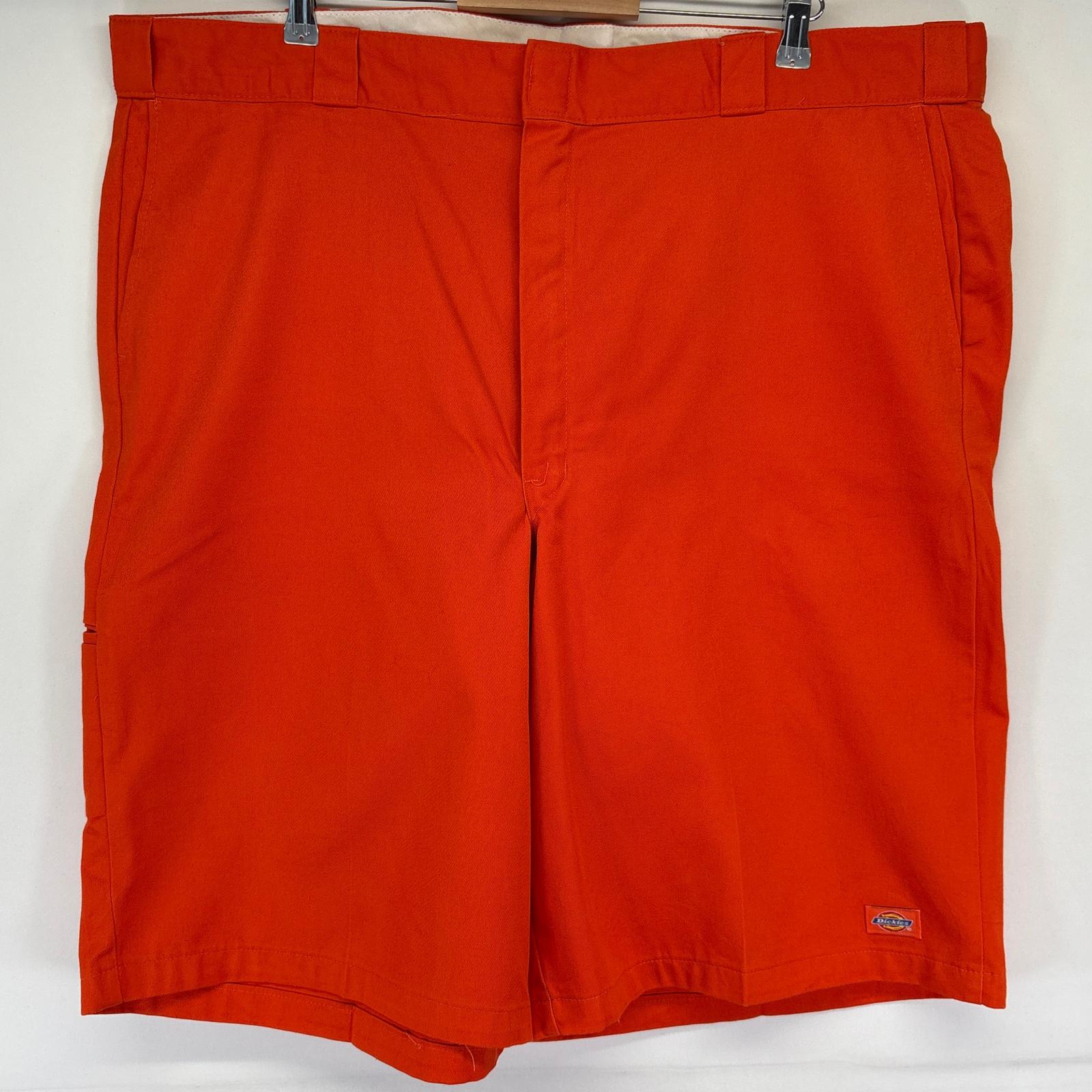 古着 ショートパンツ ワーク 大きいサイズ ハーフ 半ズボン 短パン カラー w44 オレンジ メンズ