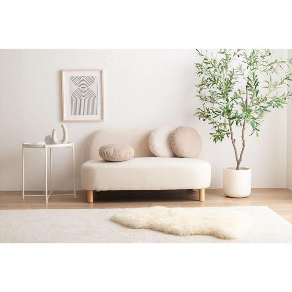 ソファー 2人掛け コンパクト かわいい ナチュラルモダン カジュアル レトロ おしゃれ ロータイプ 二人掛け 幅119cm