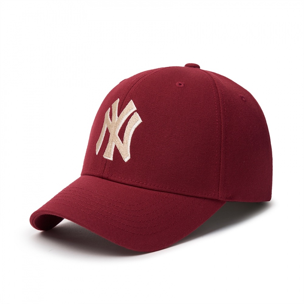 MLB バーシティミディアムロゴストラクチャードボールキャップ NY (ワイン)