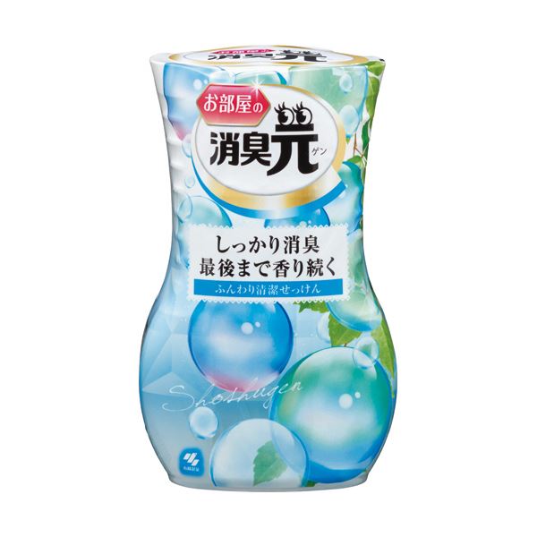 （まとめ）小林製薬 お部屋の消臭元 ふんわり清潔せっけん 400ml 1セット（5個） (×5セット)