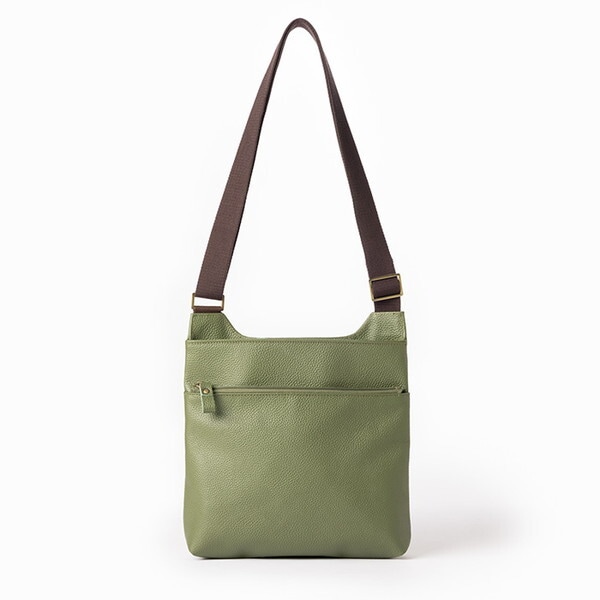 小田清 豊岡工房 軽量牛革ボディショルダー オリーブ 438303