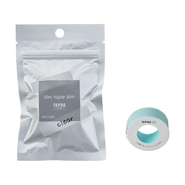 （まとめ）キングジム テプラ Liteフィルムテープ 11mm クリア/黒文字 TPT11-009 1個(×20セット)