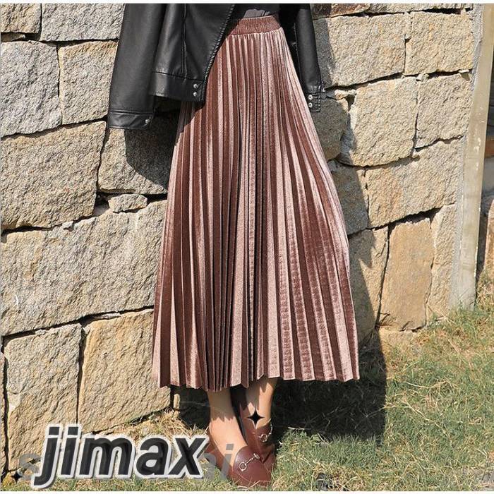 ベロアスカート ロング aライン ウエストゴム レーススカート ティアードスカート 無地 秋冬 レディース 大人 裏地なし レイヤードロングスカート プレゼント