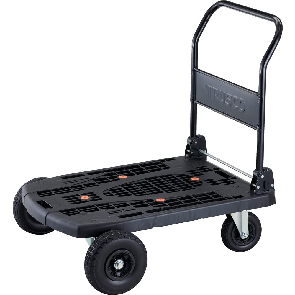 TRUSCO トラスコ 樹脂台車 カルティオビッグオフロｰド 900X600 ノｰパンクタイヤ ブラック MPK-906N-OR-BK