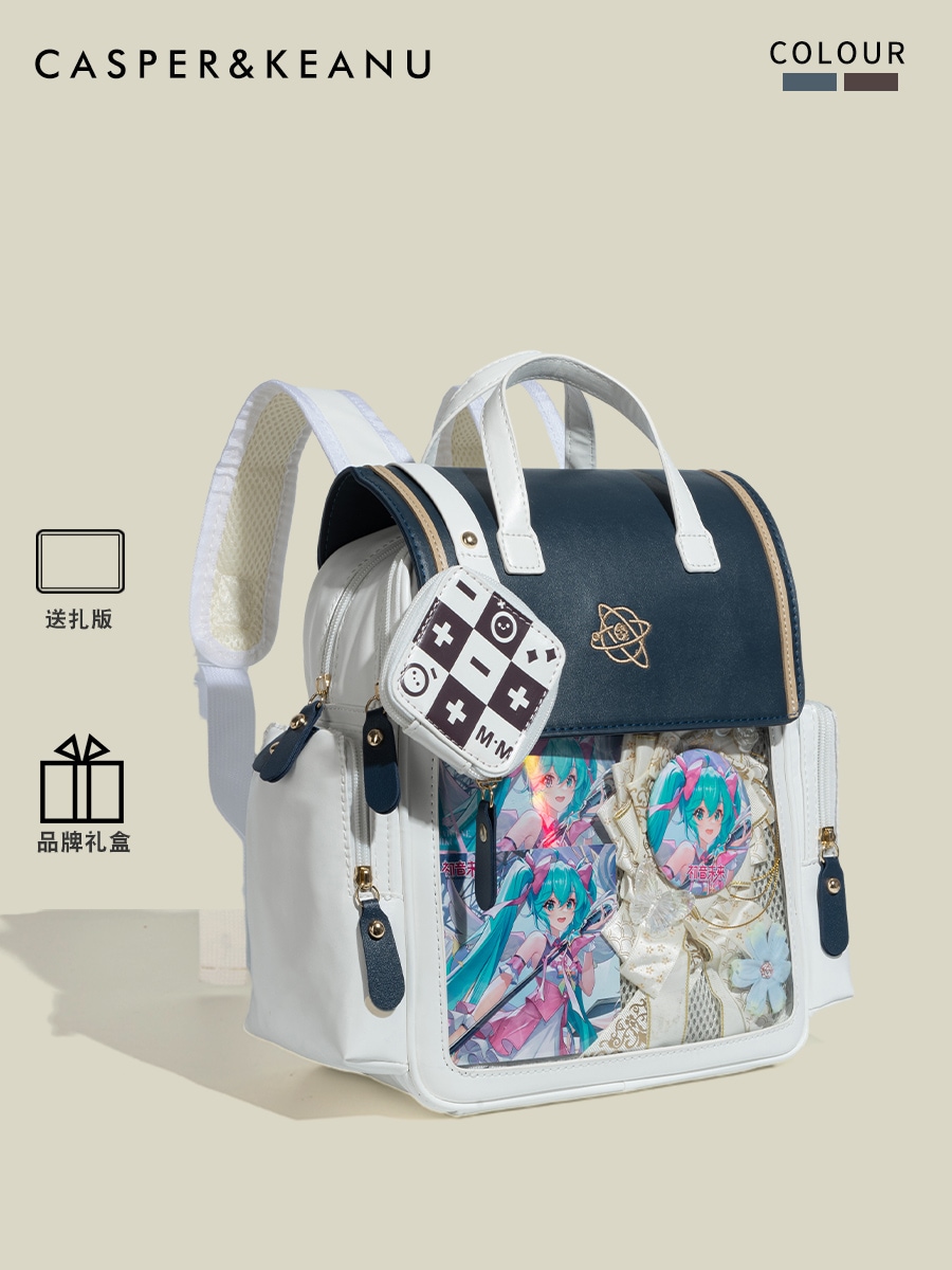 オリジナル日系学院風透明少女バー痛バッグ大容量通学通勤バックパック